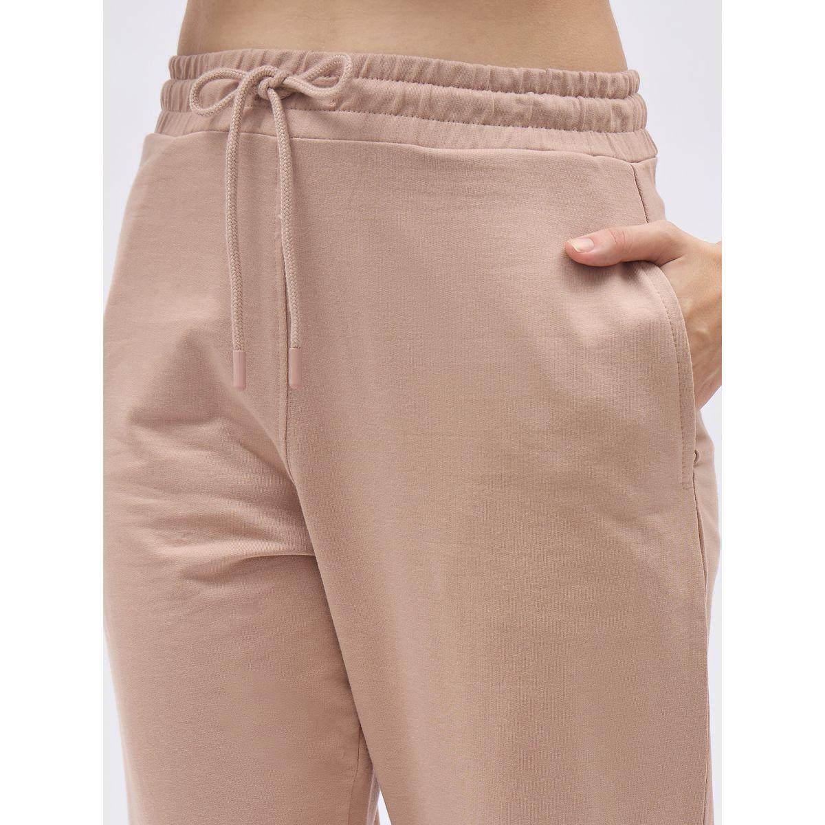 Styli Beige Oversized Slogan T-Shirt and Cuffed Joggers Set-women-clothing-coordsets-image-7