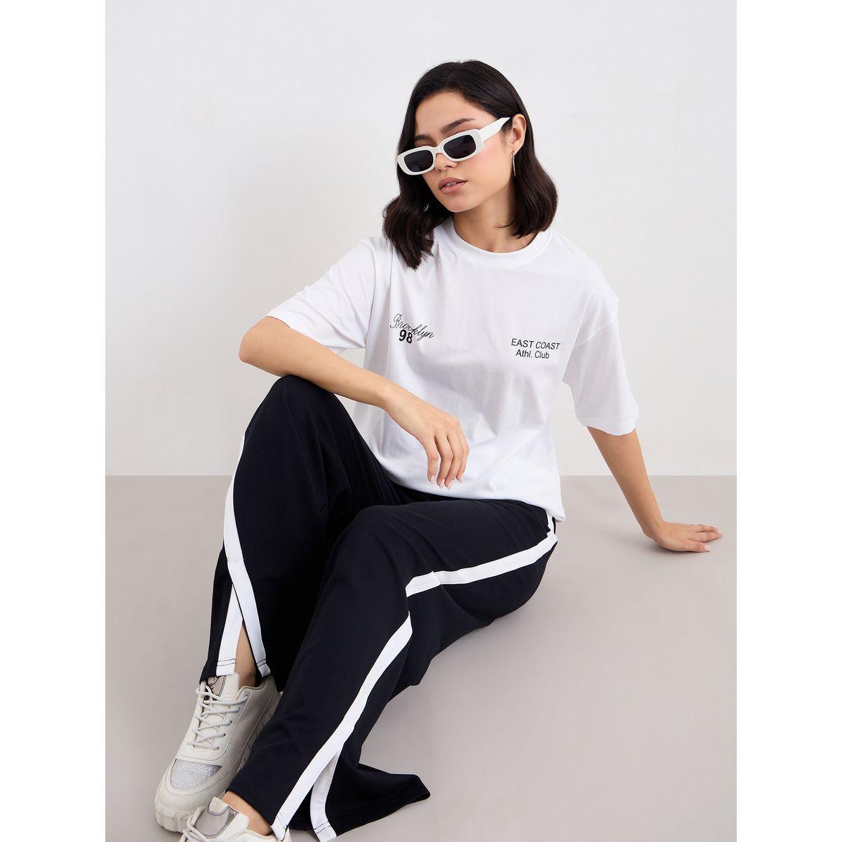 Styli Oversized T-Shirt and Wide Leg Jogger Co-Ords-women-clothing-coordsets-image-5
