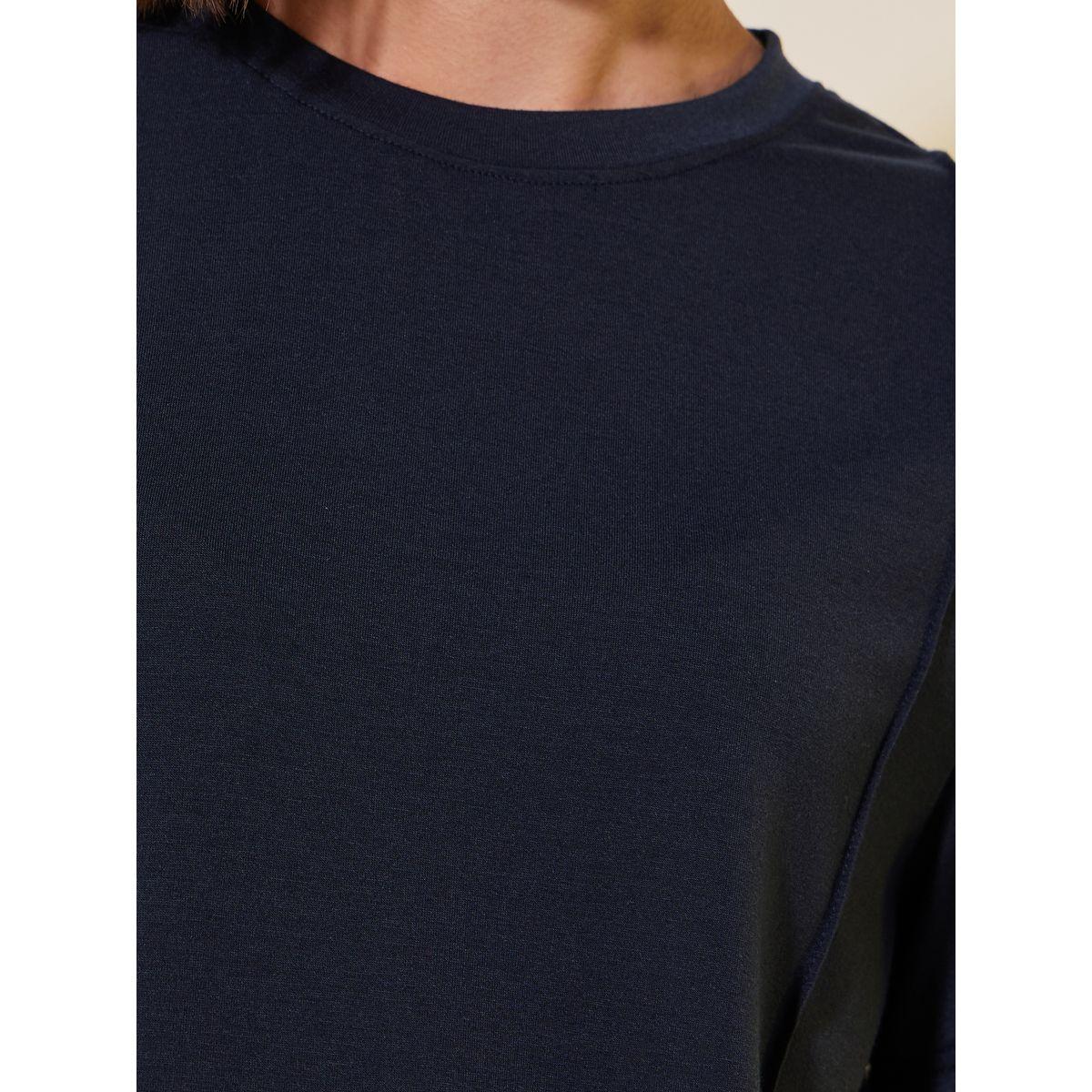 Styli Solid Short Sleeve T-Shirt and Wide Leg Pants Co-Ords-women-clothing-coordsets-image-3