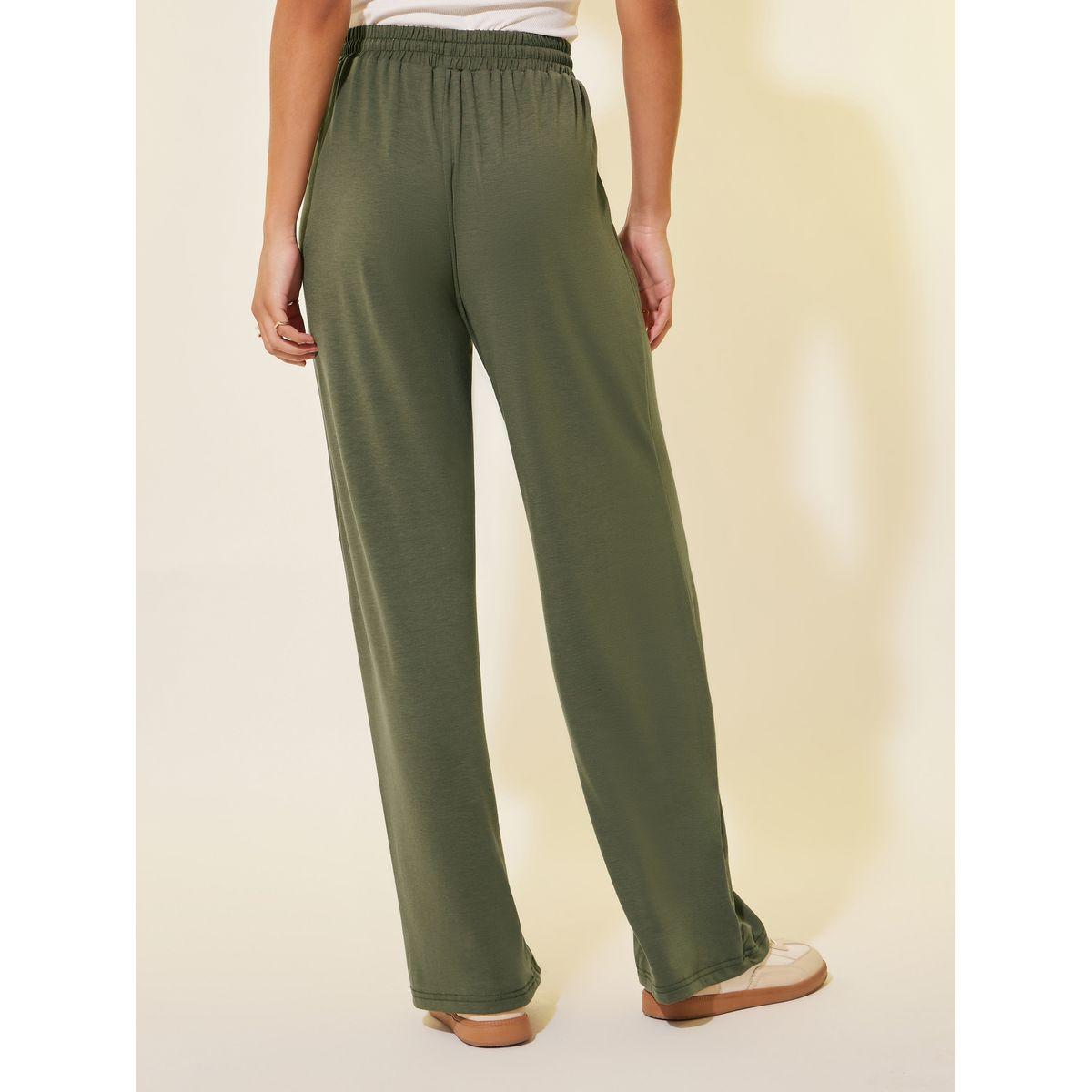 Styli Solid Drawstring Waist Wide Leg Pants-women-clothing-bottoms-joggers-image-4