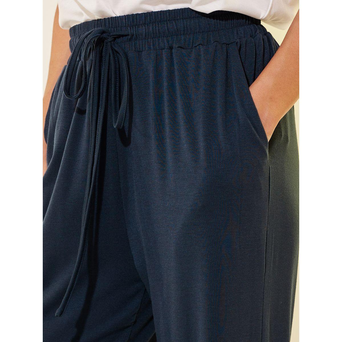 بنطال سادة بأرجل واسعة وأربطة-women-clothing-bottoms-joggers-image-3