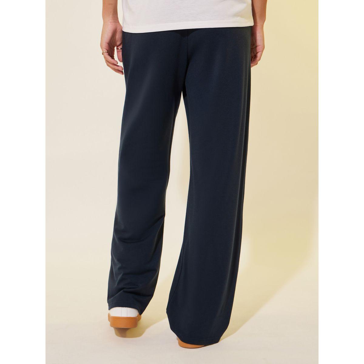 Styli Solid Drawstring Waist Wide Leg Pants-women-clothing-bottoms-joggers-image-4
