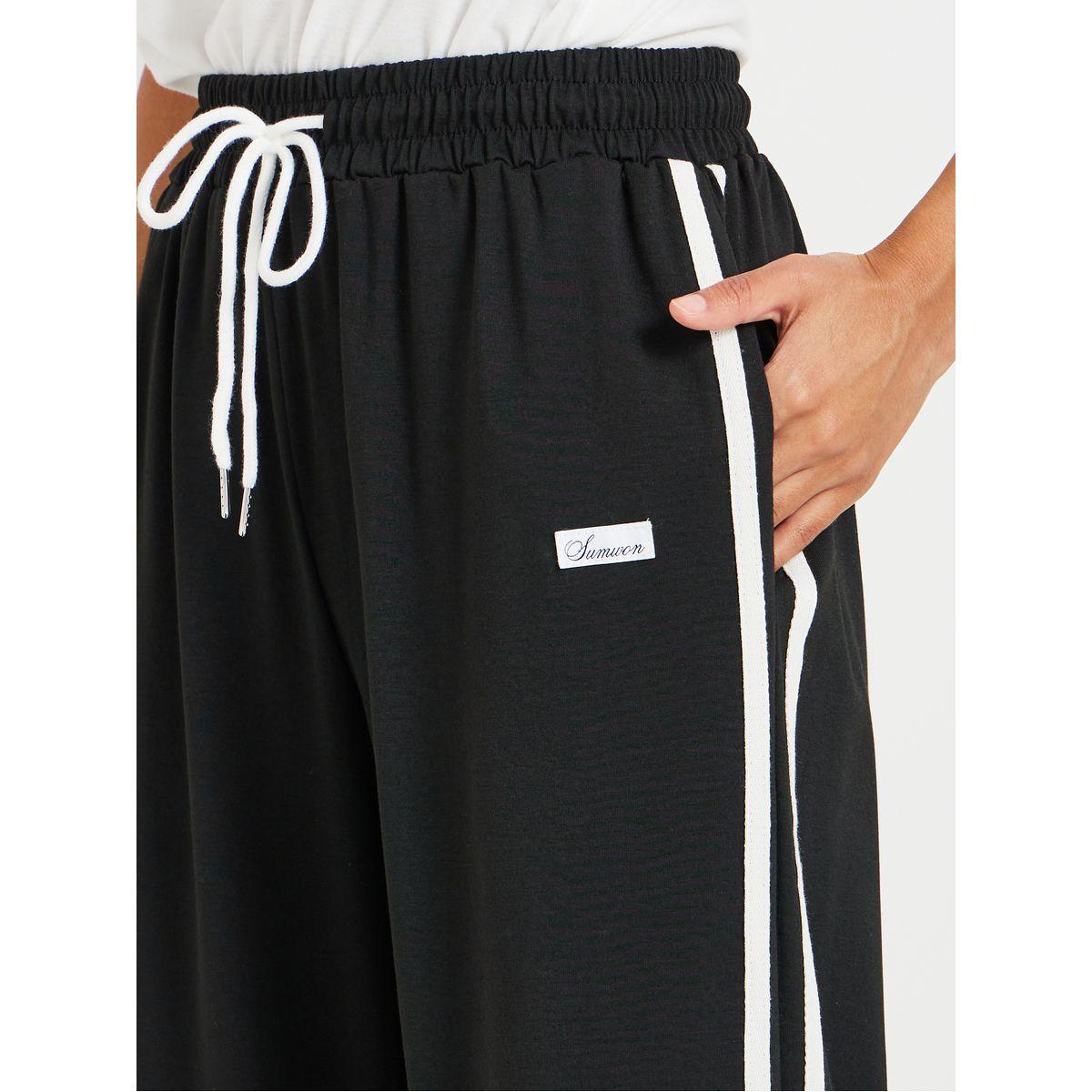 بنطال بشريط جانبي وقصة سائبة-women-clothing-bottoms-trousers-image-3