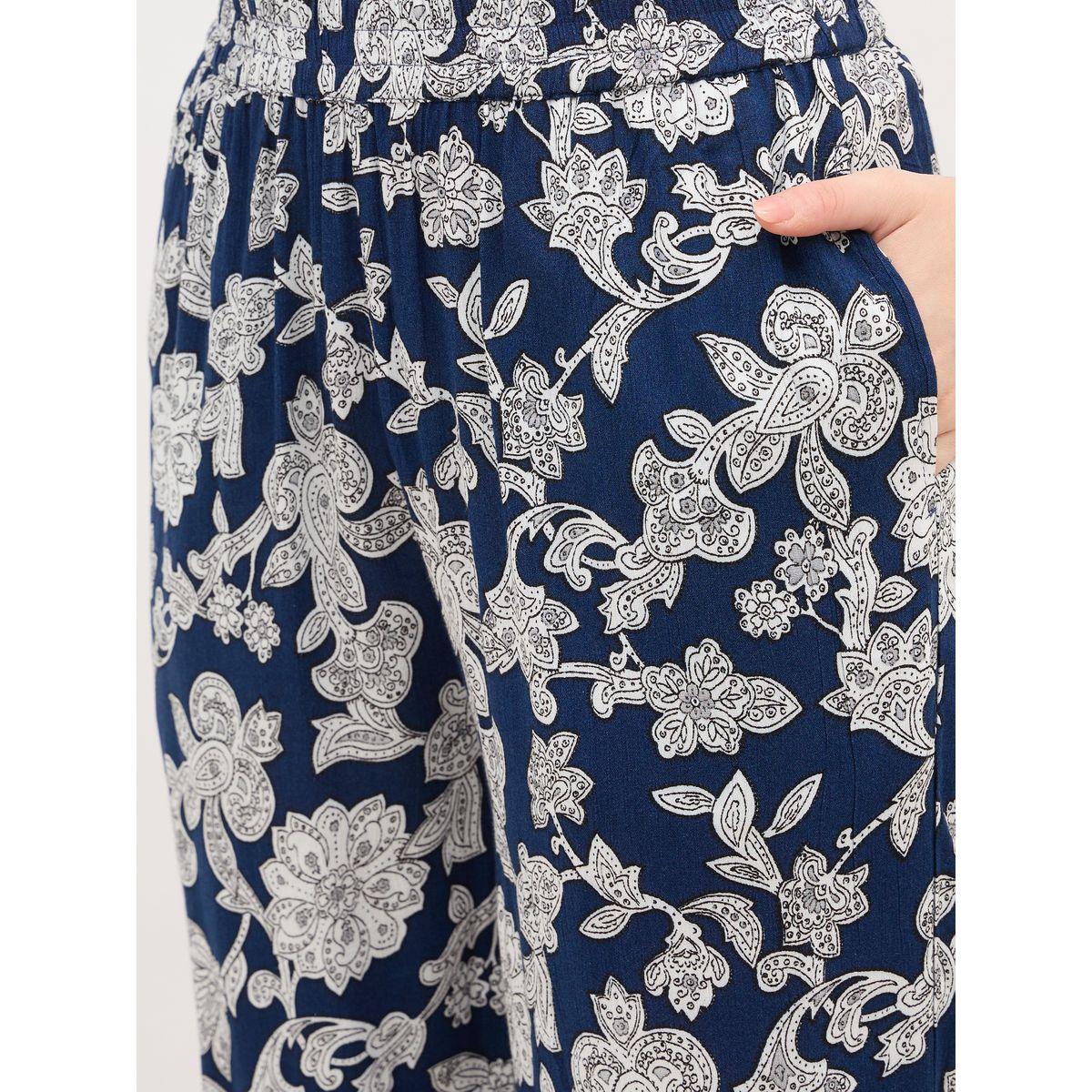 طقم منسق من بنطال وبلوزة فضفاضة مُطبعة بالكامل-women-clothing-coordsets-image-7