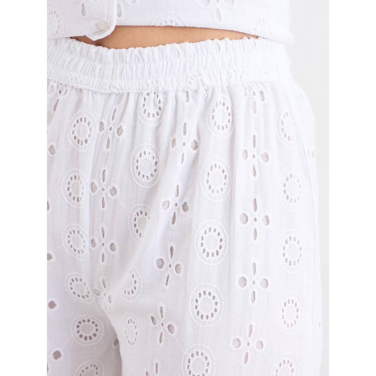 Styli Women White Schiffli Shirt and Pants Co-Ords-women-clothing-coordsets-image-6