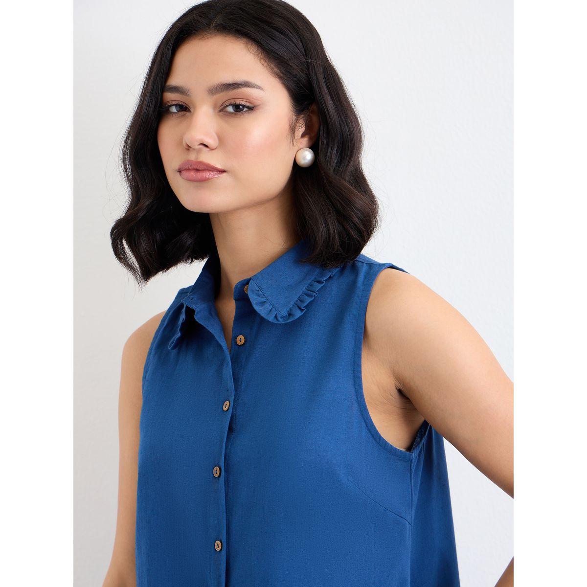 طقم منسق من بنطال بقصة أرجل واسعة وبلوزة-women-clothing-coordsets-image-3