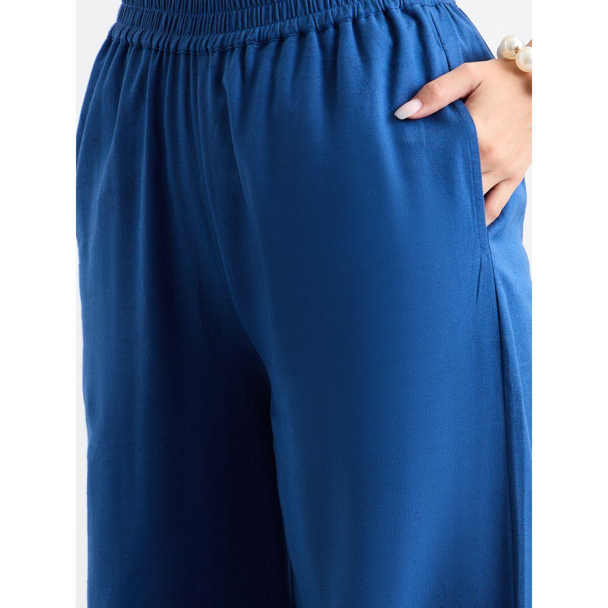 طقم منسق من بنطال بقصة أرجل واسعة وبلوزة-women-clothing-coordsets-image-6