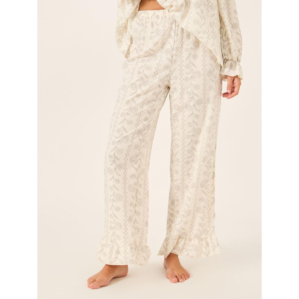 طقم بيجاما من بنطال وبلوزة بدانتيل وأكمام طويلة-women-clothing-nightwear-pyjamas-longsets-image-6