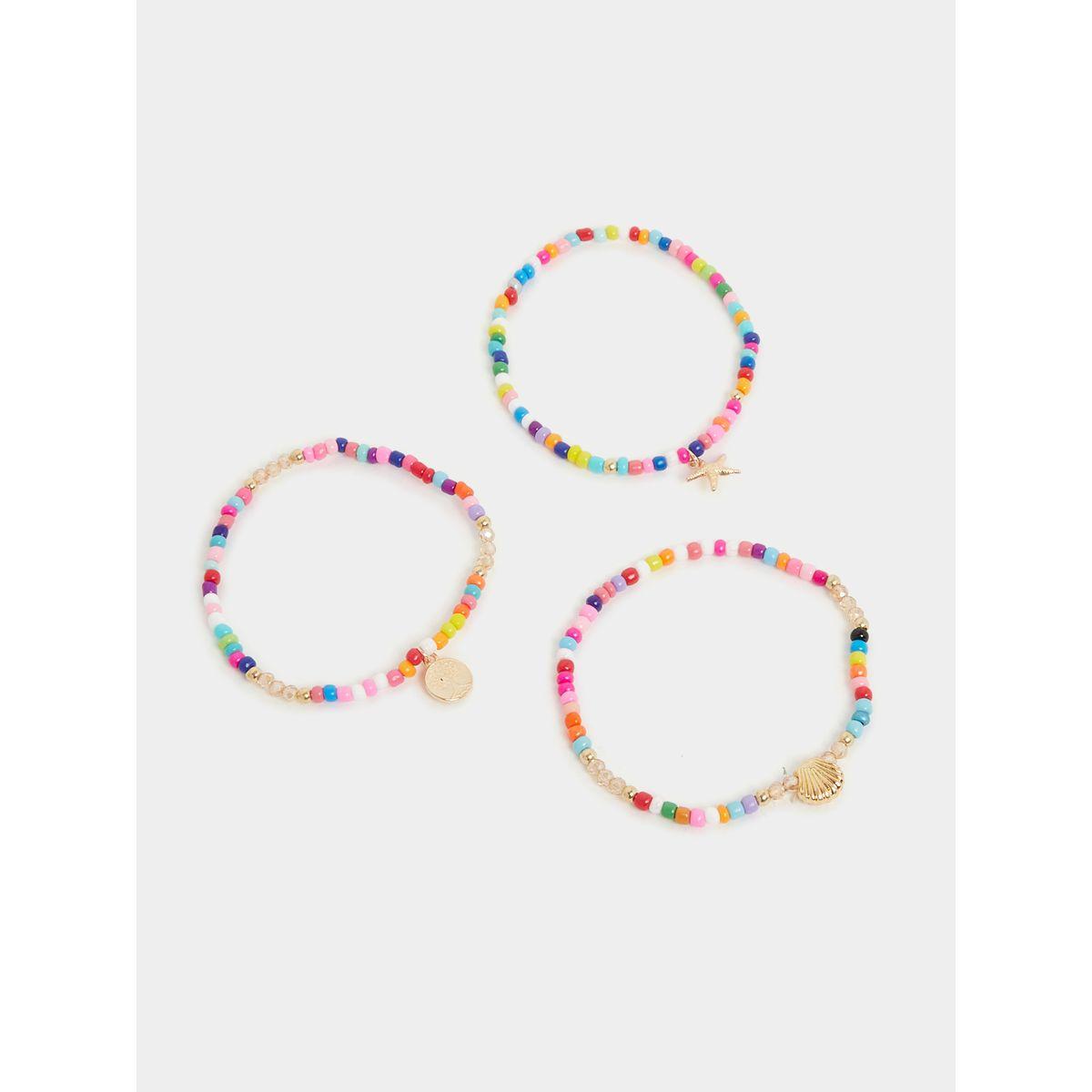 Styli Set of 3 - Beaded Anklet with Charm Detail-women-watchesandjewellery-jewellery-anklets-image-2