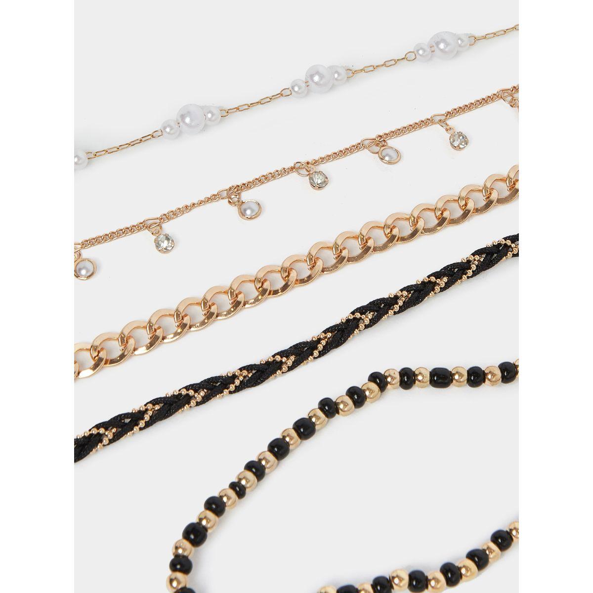 Styli Set of 5- Multi Design Anklet-women-watchesandjewellery-jewellery-anklets-image-2
