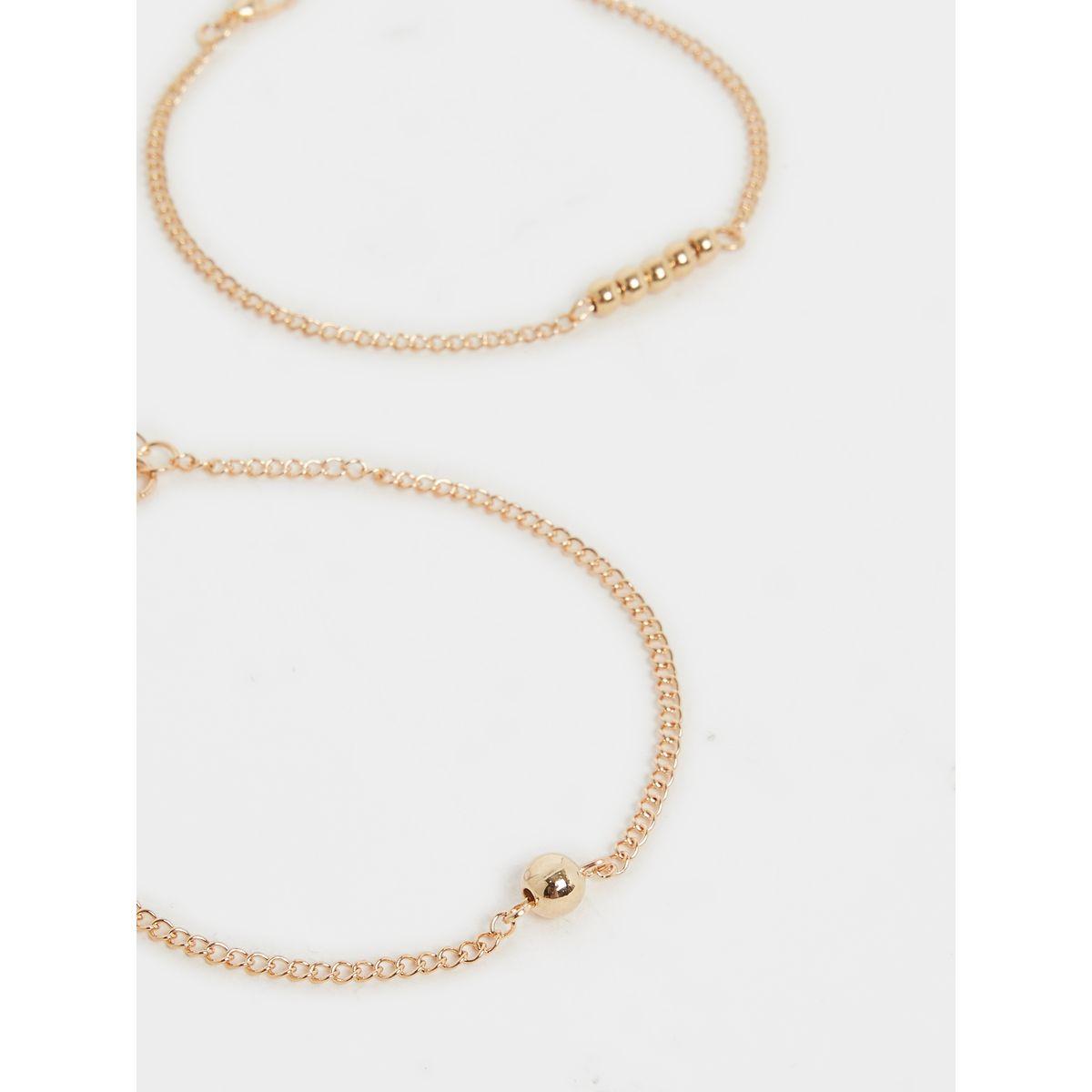 مجموعة من 3 خلاخيل بمشبك إغلاق لوبستر-women-watchesandjewellery-jewellery-anklets-image-3