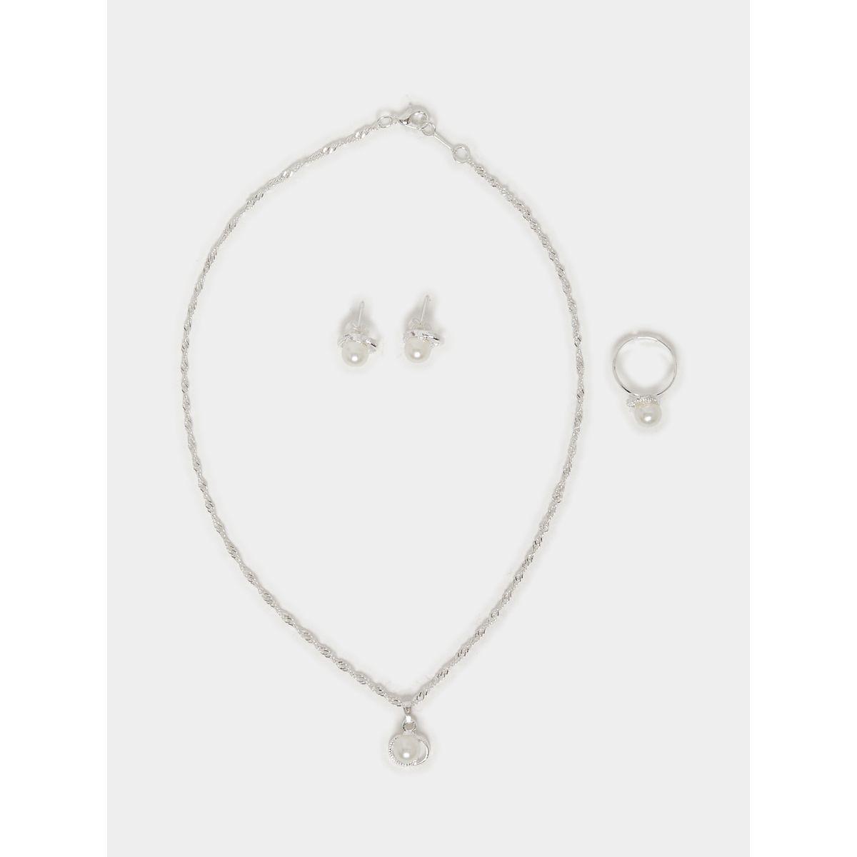 مجموعة من عقد وأقراط مع خاتم يد-women-watchesandjewellery-jewellery-jewellerysets-image-2
