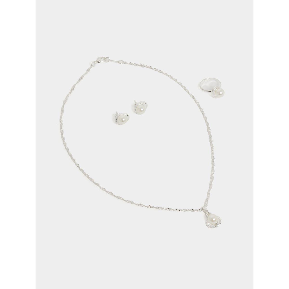مجموعة من عقد وأقراط مع خاتم يد-women-watchesandjewellery-jewellery-jewellerysets-image-3