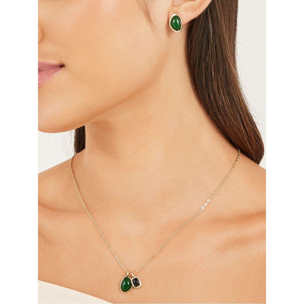 مجموعة من اقراط اذن مع عقد كاجوال-women-watchesandjewellery-jewellery-jewellerysets-image-1