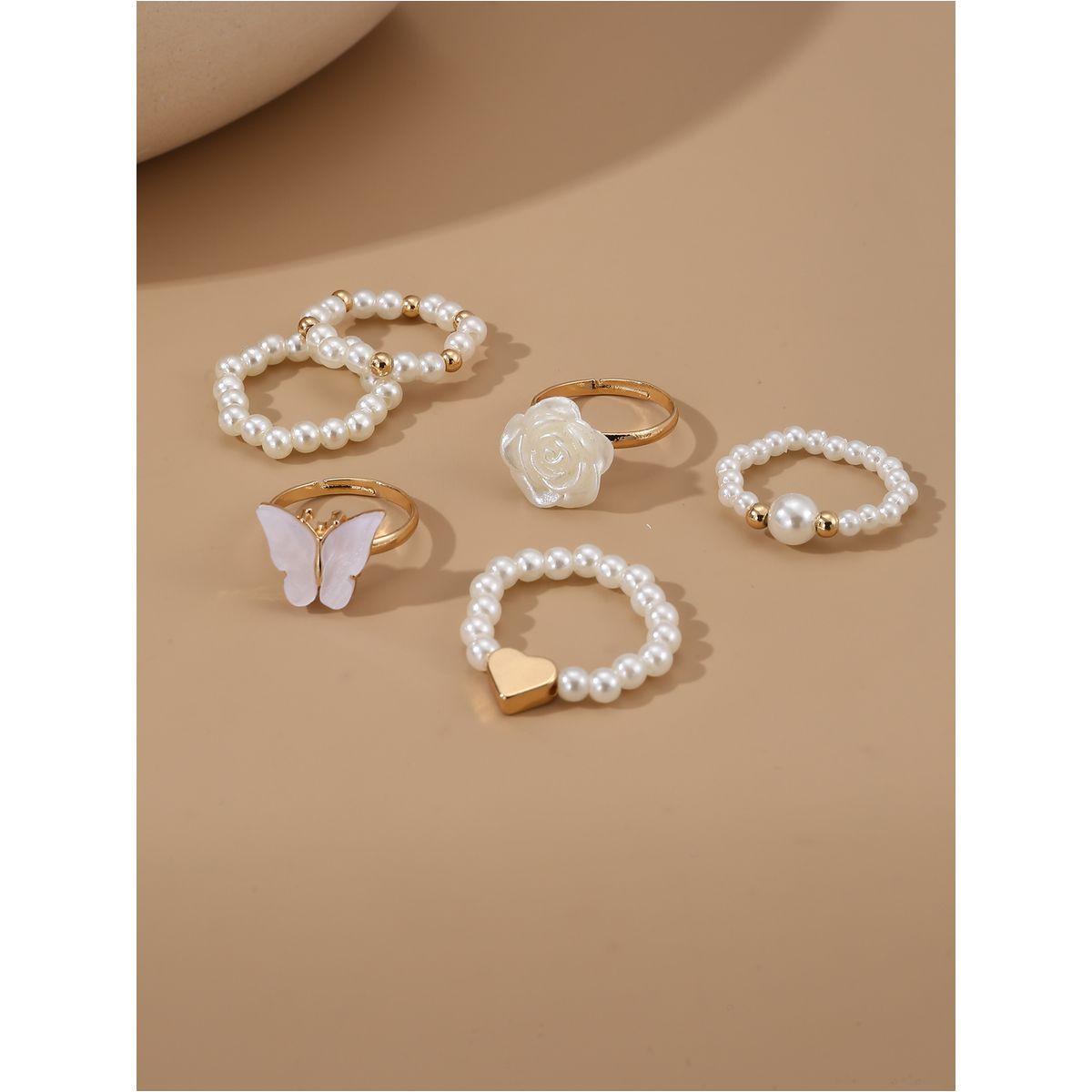 مجموعة من 6 خواتم يد كاجوال-women-watchesandjewellery-jewellery-rings-image-6