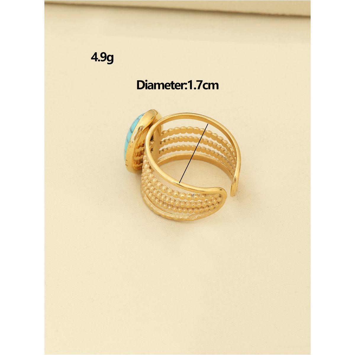 Styli Turquoise Stone Ring-women-watchesandjewellery-jewellery-rings-image-1