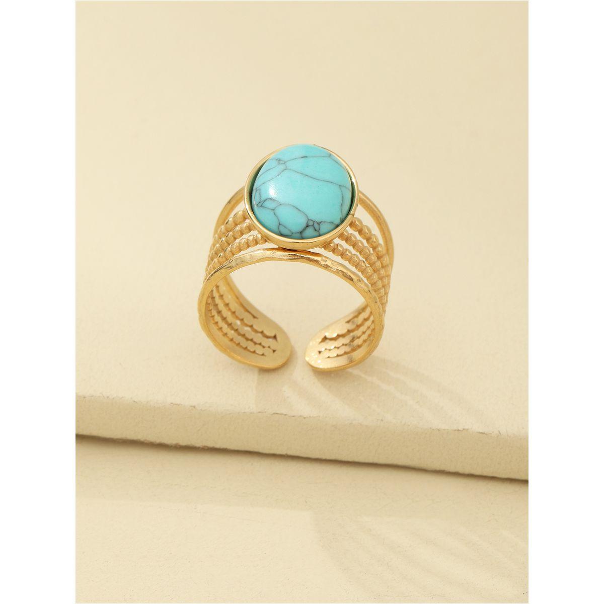 Styli Turquoise Stone Ring-women-watchesandjewellery-jewellery-rings-image-2