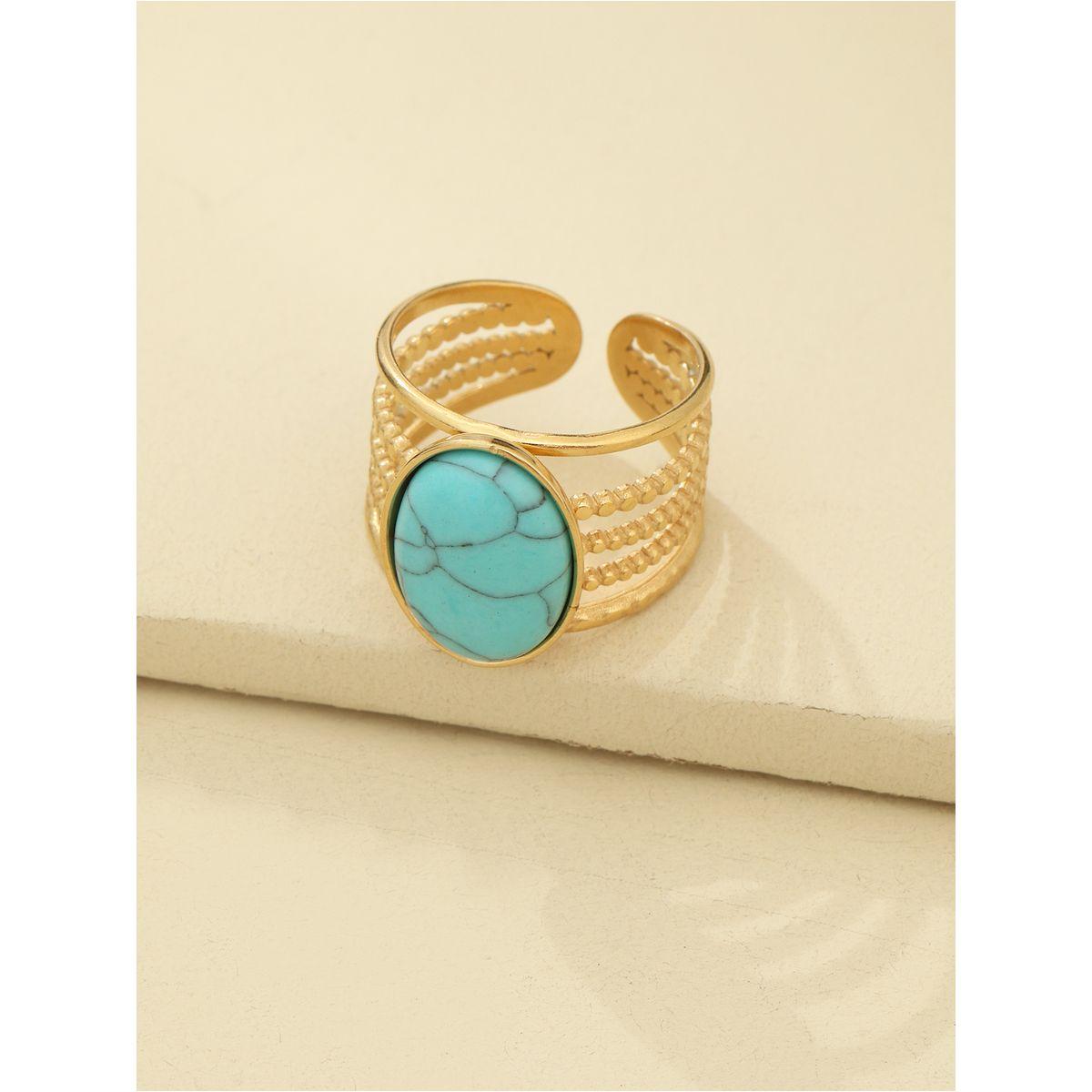 Styli Turquoise Stone Ring-women-watchesandjewellery-jewellery-rings-image-3