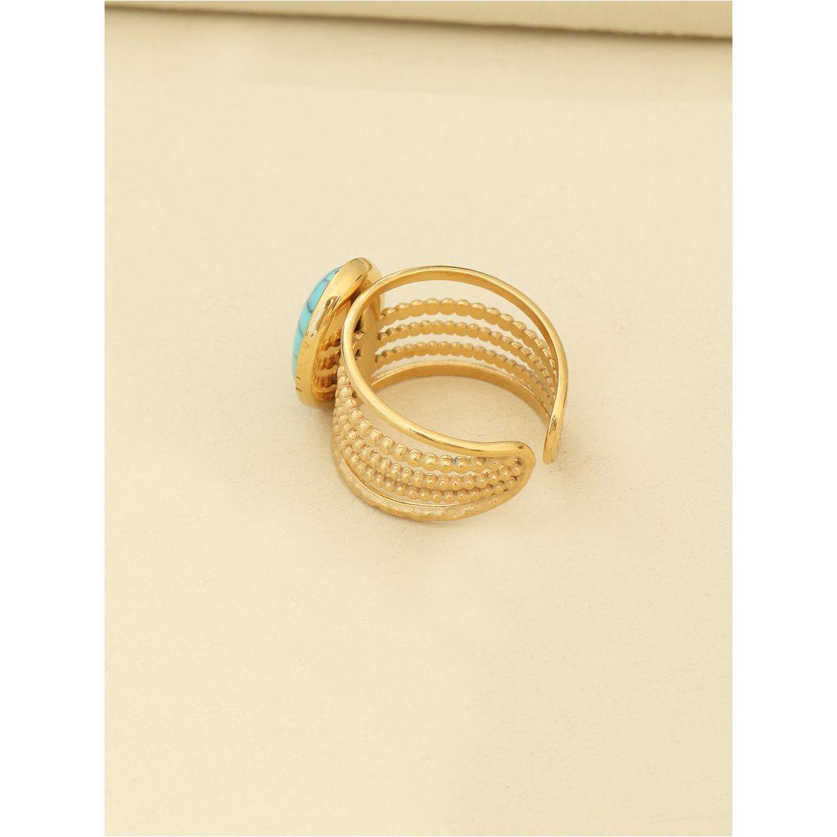 Styli Turquoise Stone Ring-women-watchesandjewellery-jewellery-rings-image-4