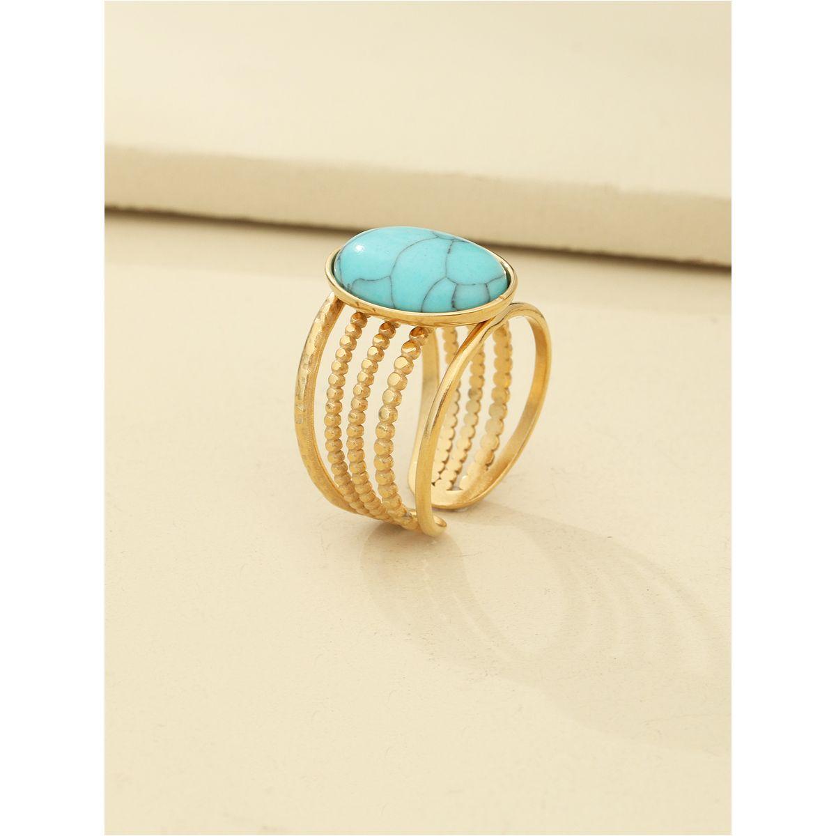 Styli Turquoise Stone Ring-women-watchesandjewellery-jewellery-rings-image-5