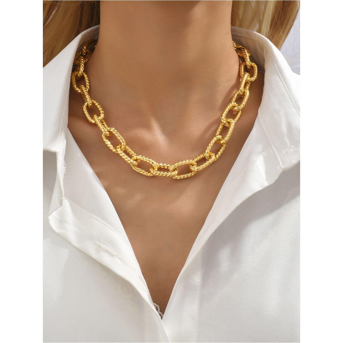 Styli Textured Chain Necklace-women-watchesandjewellery-jewellery-necklacesandpendants-image-4