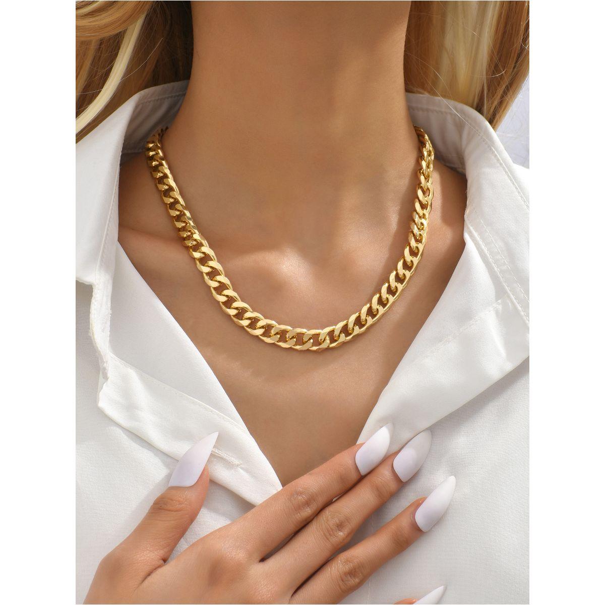 Styli Textured Chain Necklace-women-watchesandjewellery-jewellery-necklacesandpendants-image-5