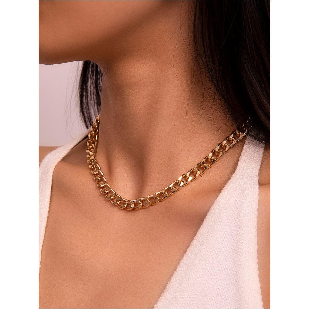 Styli Textured Chain Necklace-women-watchesandjewellery-jewellery-necklacesandpendants-image-6
