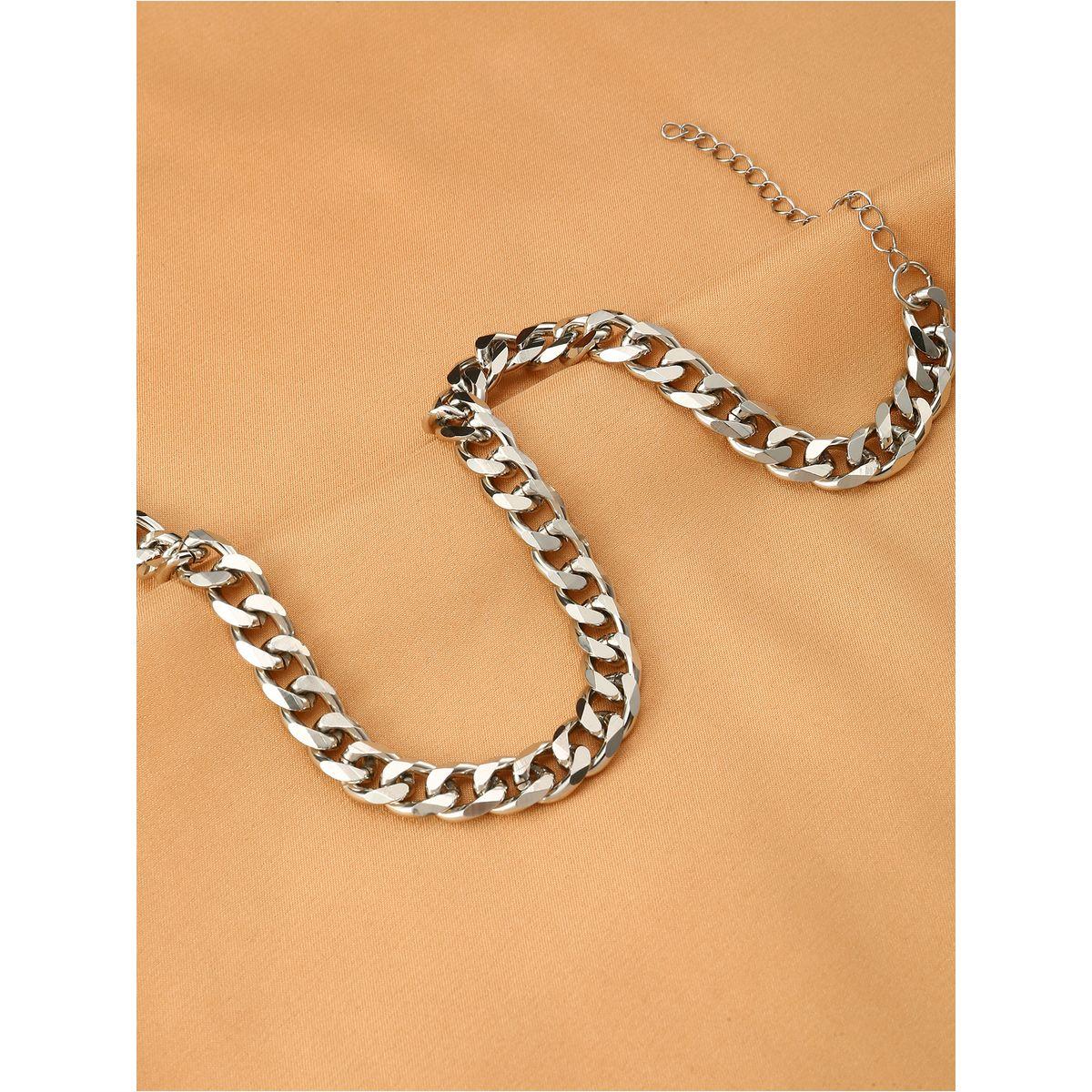 Styli Textured Chain Necklace-women-watchesandjewellery-jewellery-necklacesandpendants-image-3
