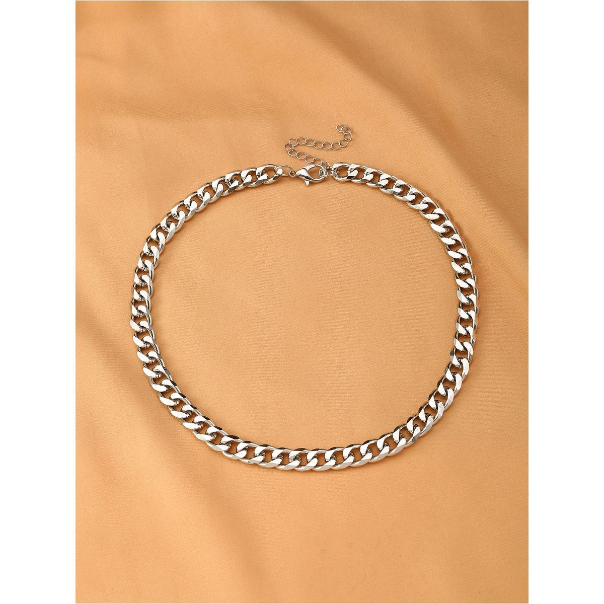 Styli Textured Chain Necklace-women-watchesandjewellery-jewellery-necklacesandpendants-image-5