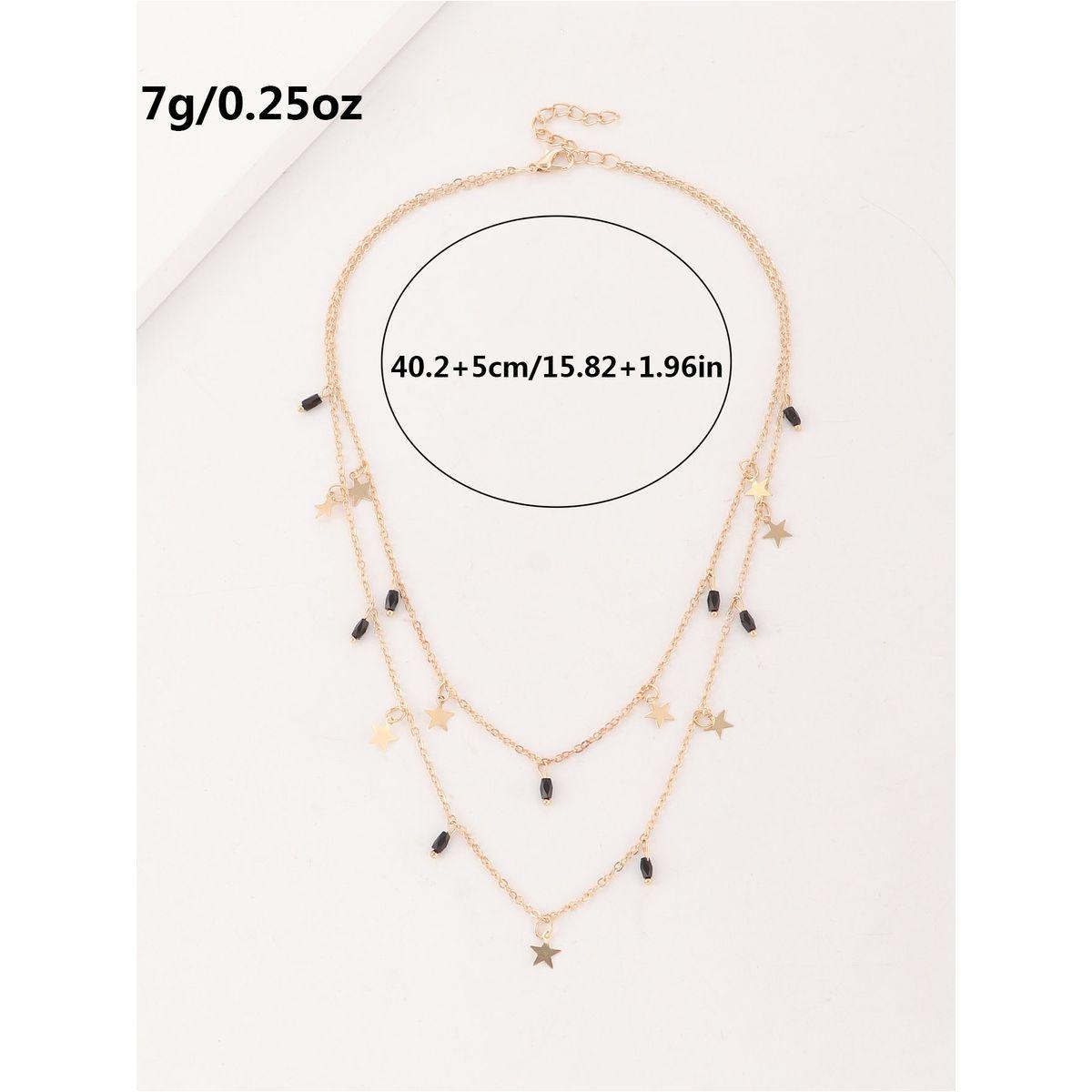 Styli Double Layered Star Pendant Necklace-women-watchesandjewellery-jewellery-necklacesandpendants-image-5