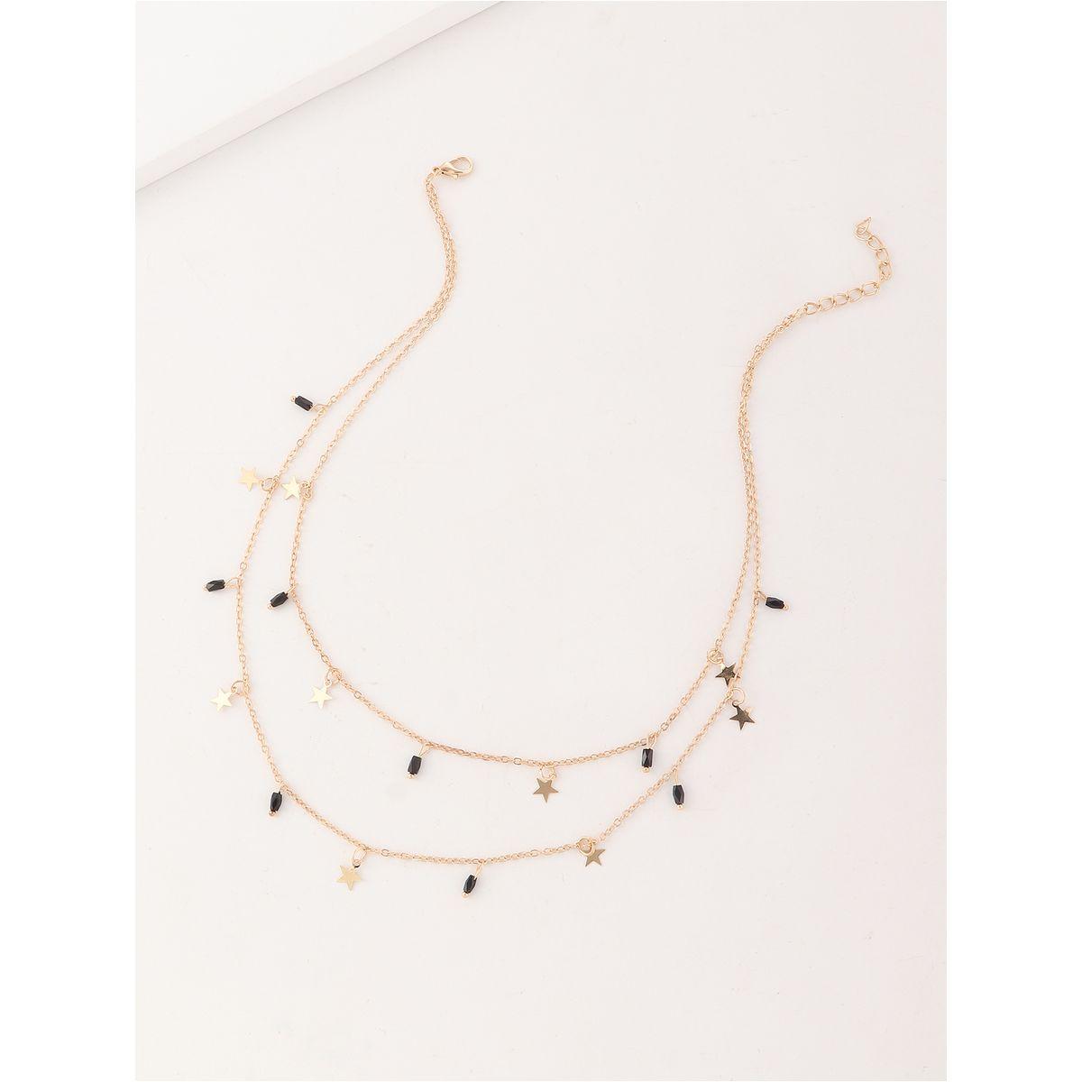 Styli Double Layered Star Pendant Necklace-women-watchesandjewellery-jewellery-necklacesandpendants-image-6