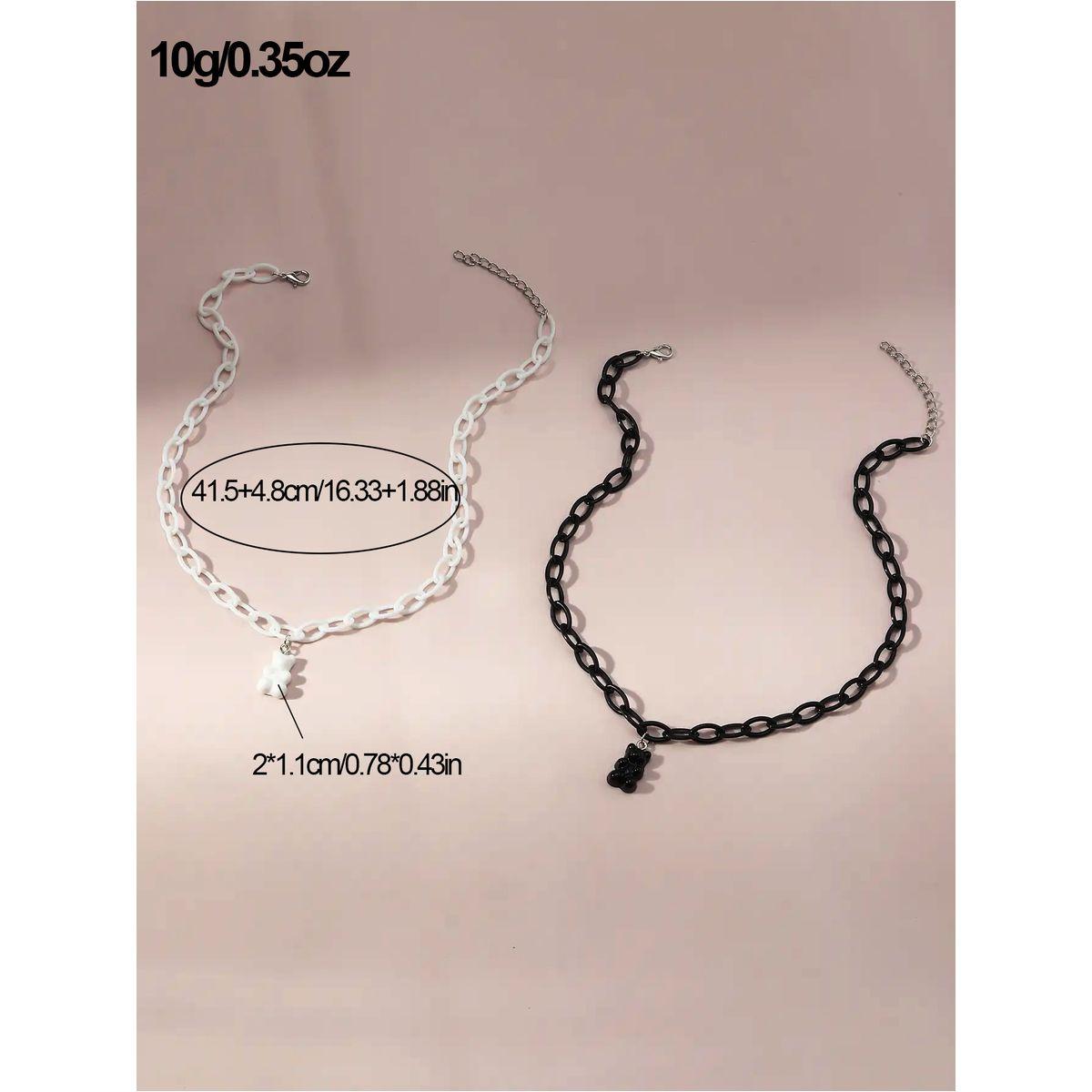 طقم من 2 - قلادة بحُلي على شكل دُب-women-watchesandjewellery-jewellery-necklacesandpendants-image-1