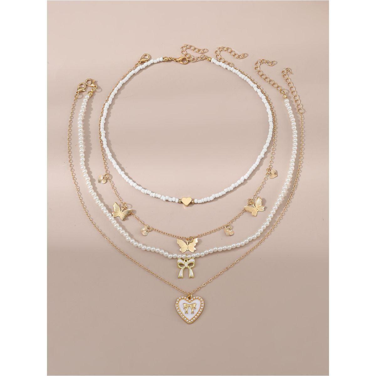 طقم من 4 - قلادة مُنمقة بلؤلؤ صناعي-women-watchesandjewellery-jewellery-necklacesandpendants-image-5