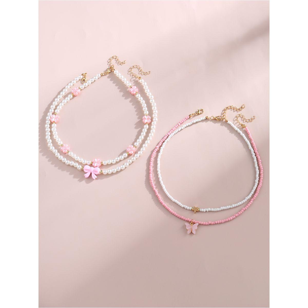 مجموعة من 4 - قلادة منمقة بخرز-women-watchesandjewellery-jewellery-necklacesandpendants-image-2