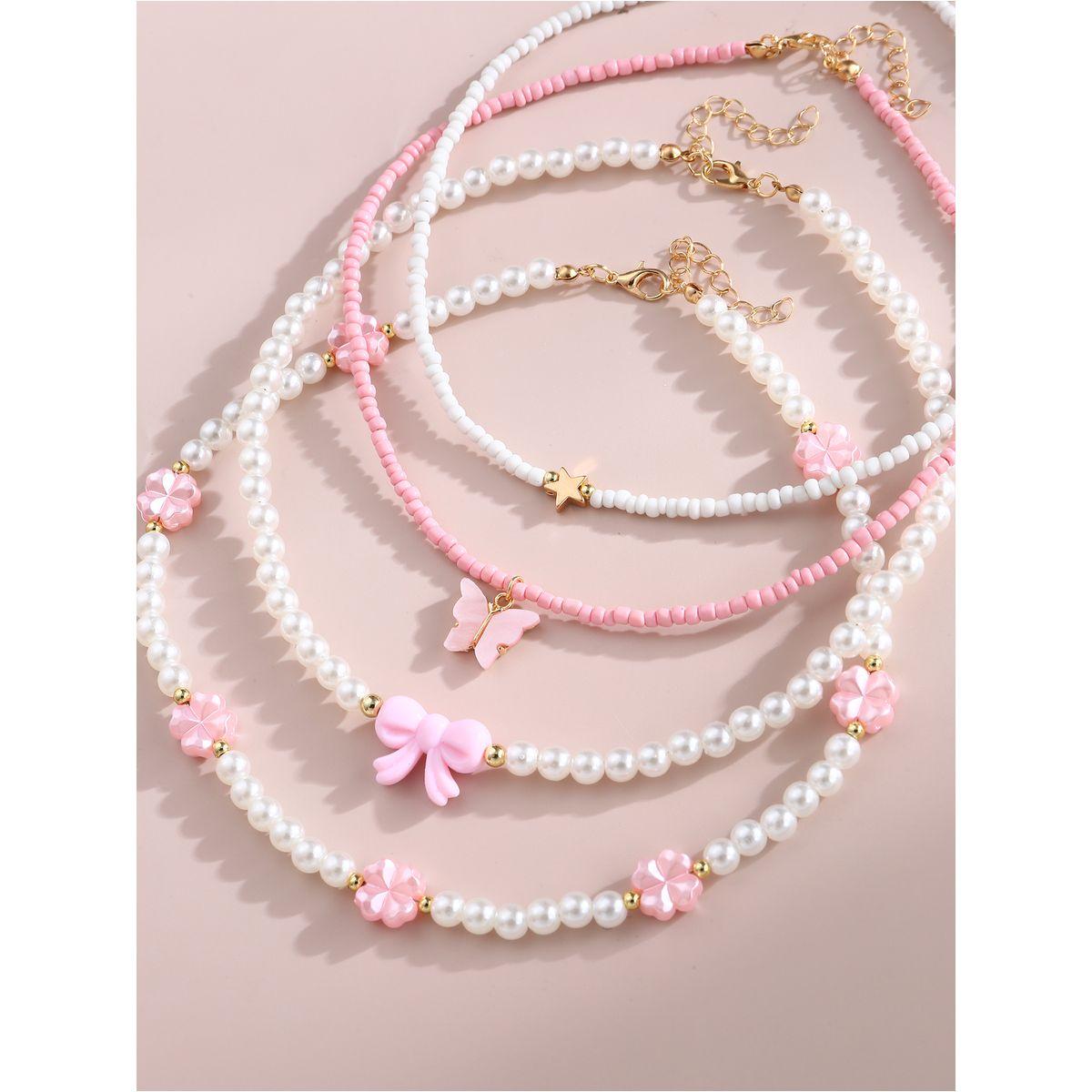 مجموعة من 4 - قلادة منمقة بخرز-women-watchesandjewellery-jewellery-necklacesandpendants-image-3