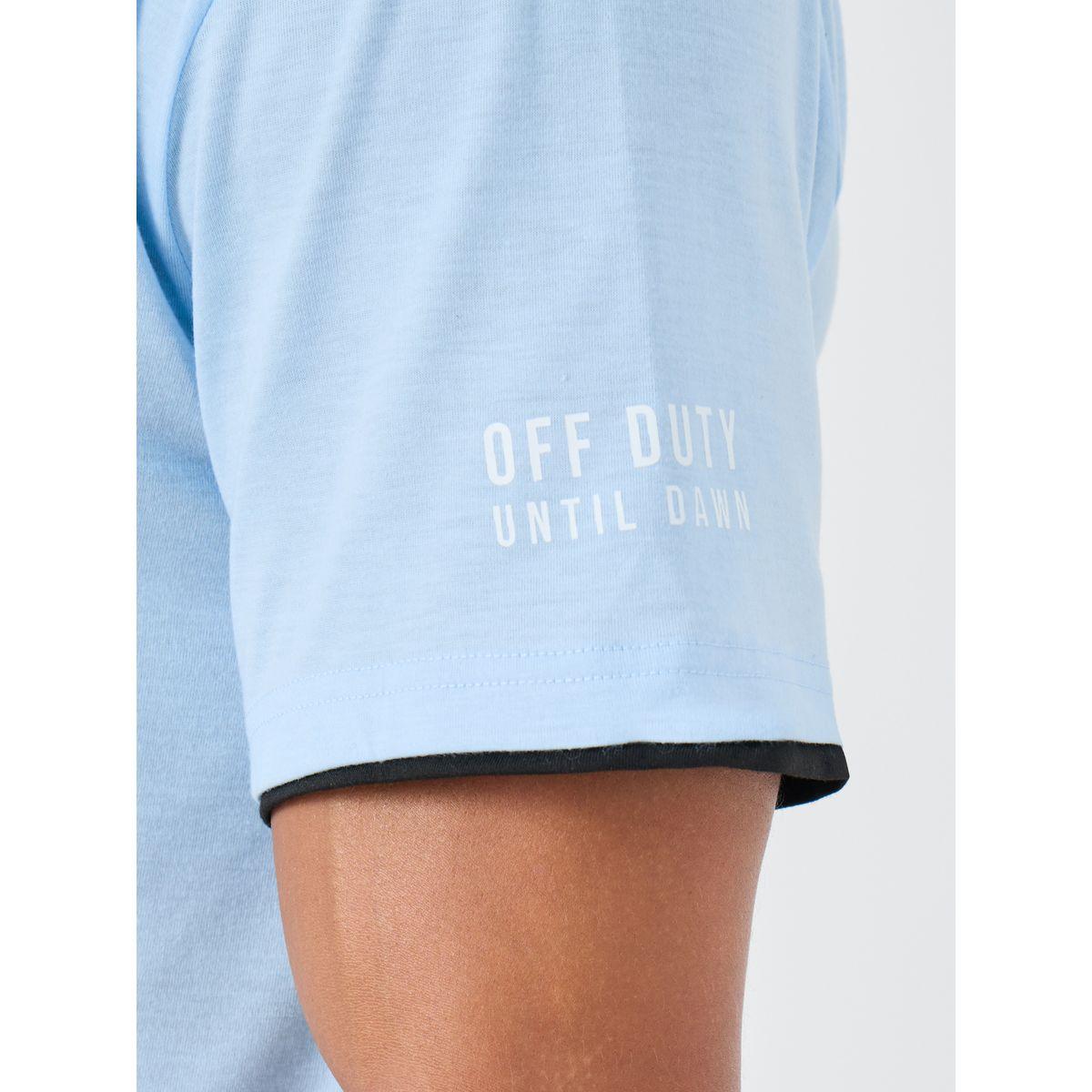 Styli Sloan Print Round Neck T-Shirt and Shorts Pyjama Set-men-clothing-nightwear-sets-image-3