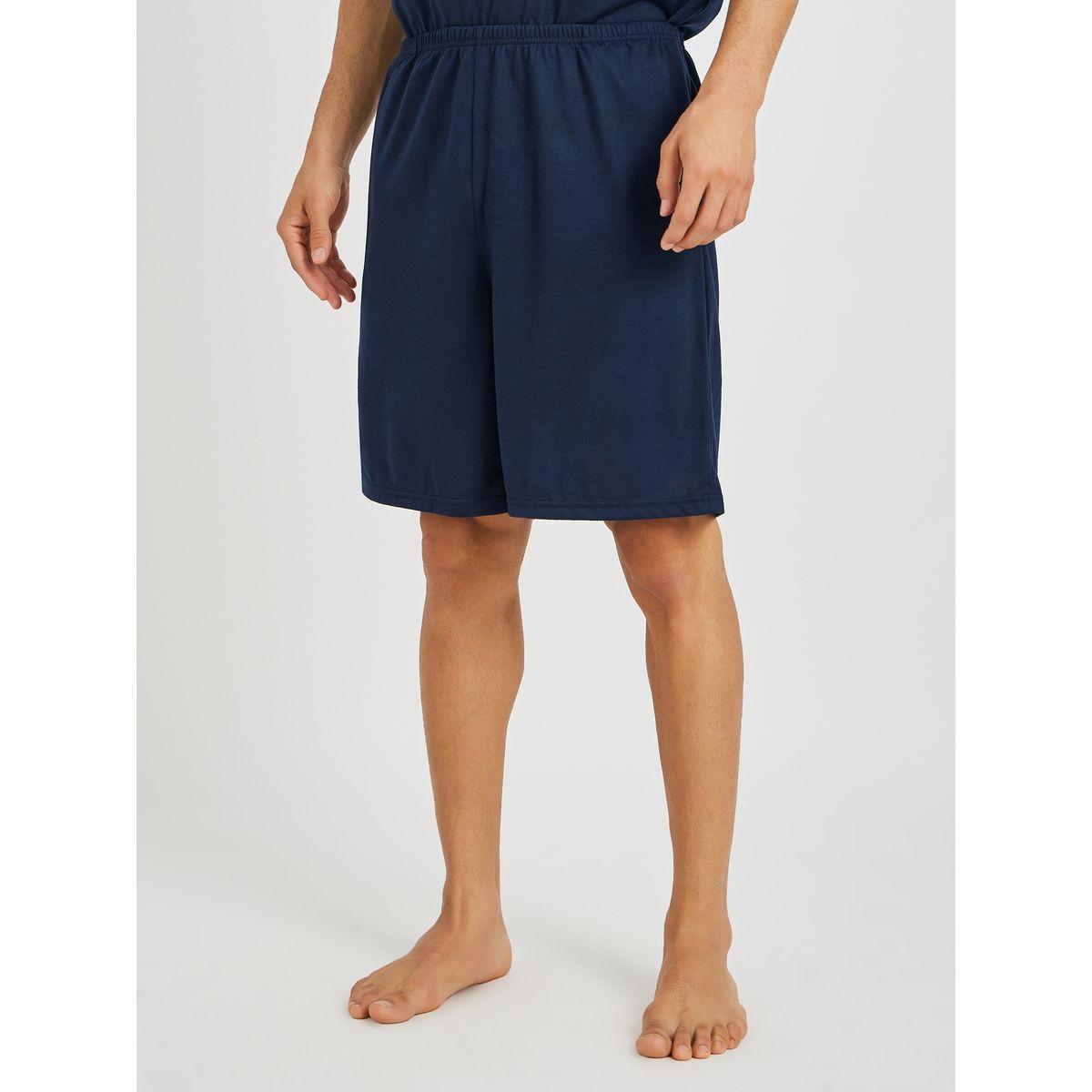 Styli Minimal Print T-Shirt and Shorts Pyjama Set-men-clothing-nightwear-sets-image-4