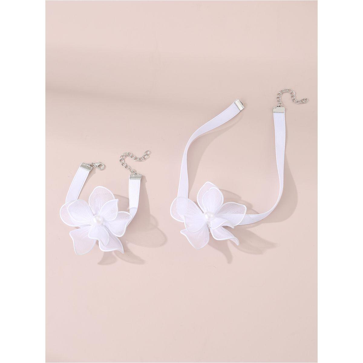 Styli Set of 2 - Flower Necklace and Bracelet-women-watchesandjewellery-jewellery-jewellerysets-image-1