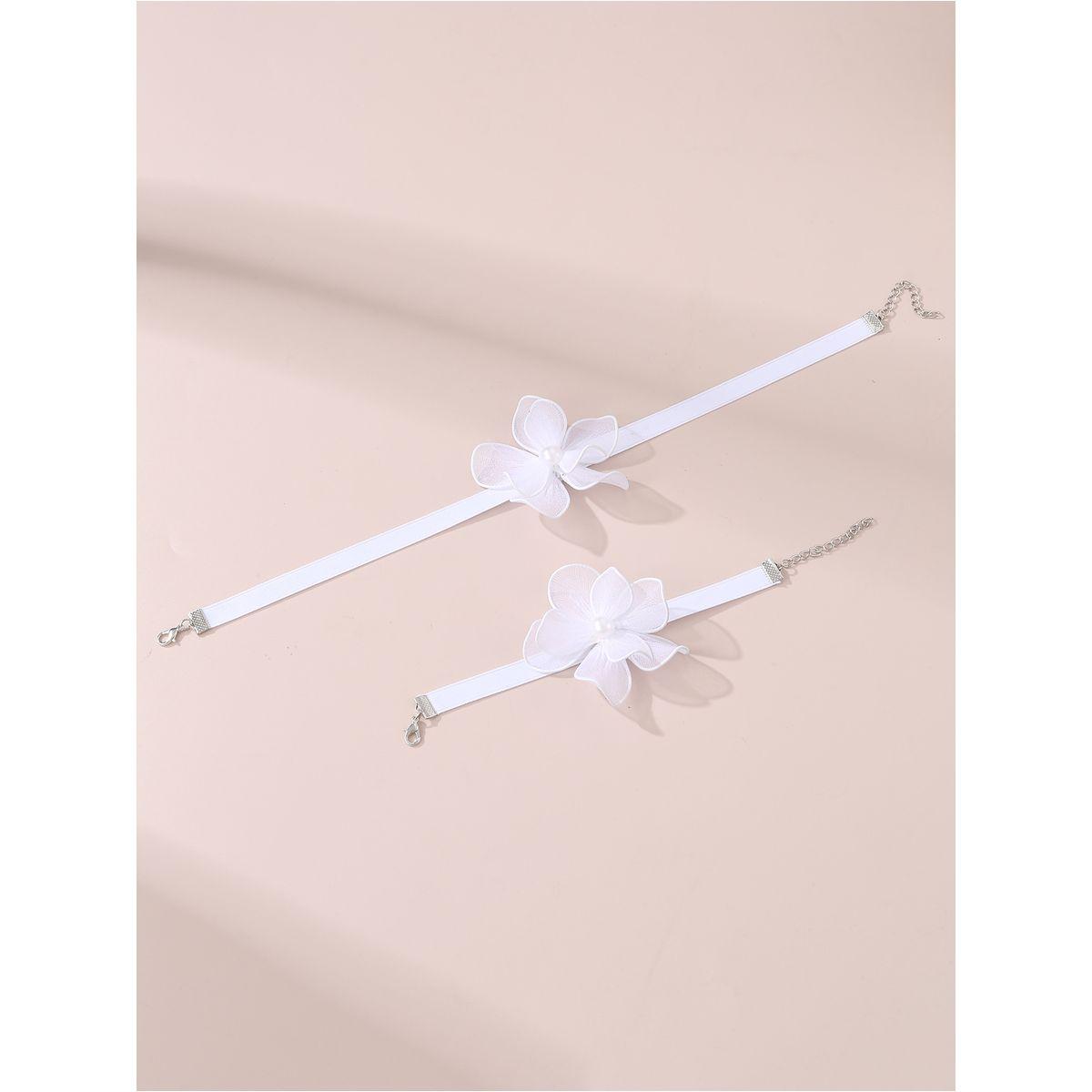 Styli Set of 2 - Flower Necklace and Bracelet-women-watchesandjewellery-jewellery-jewellerysets-image-2