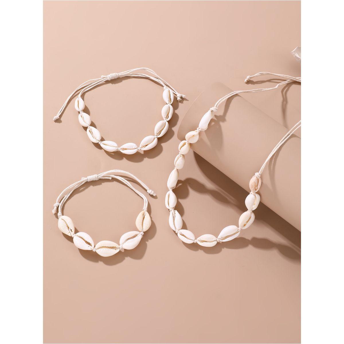مجموعة من 3 اساور يد مع عقد-women-watchesandjewellery-jewellery-jewellerysets-image-7