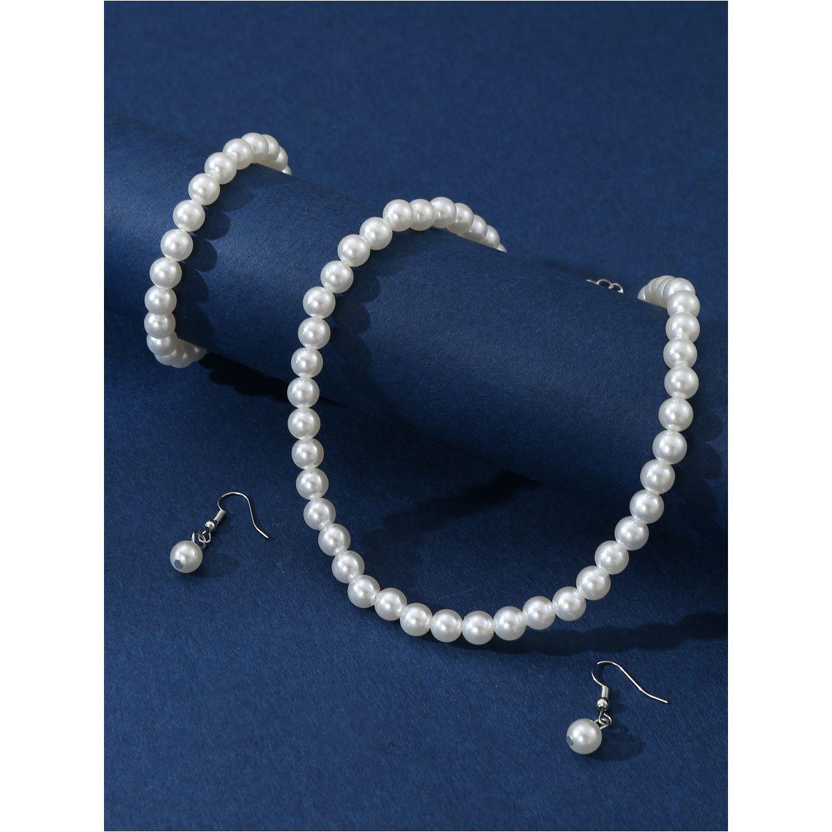 طقم من 3 - قلادة مُنمقة بلؤلؤ صناعي وسوار مع أقراط-women-watchesandjewellery-jewellery-jewellerysets-image-3