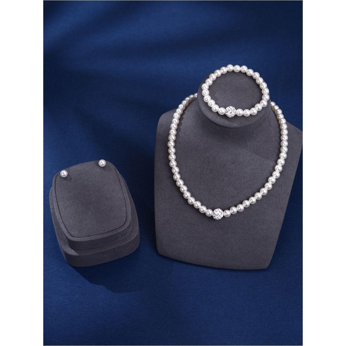 مجموعة من 3 اقراط وسوار يد مع عقد كاجوال-women-watchesandjewellery-jewellery-jewellerysets-image-3