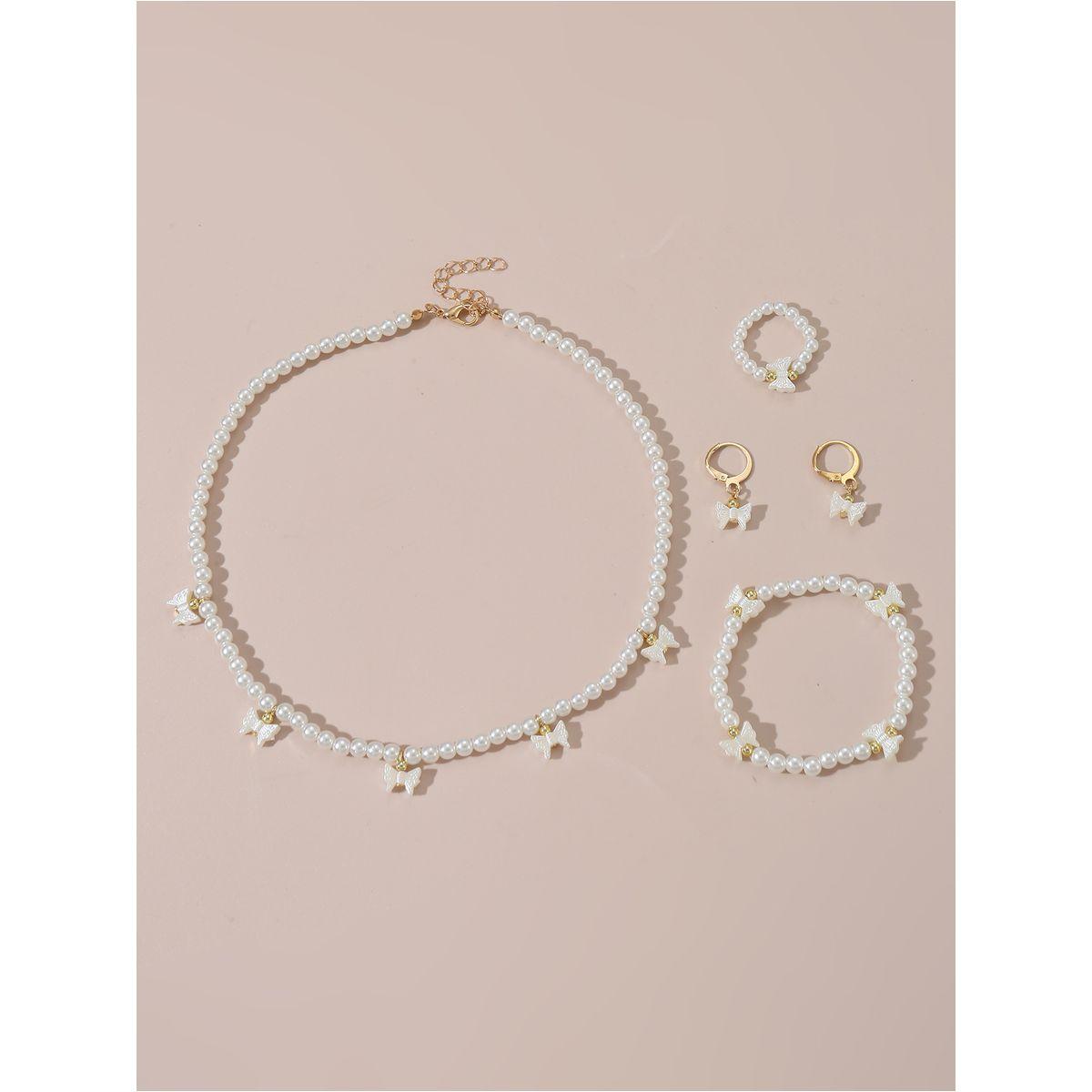 طقم من 4 - قلادة وسوار يد مع أقراط وخاتم-women-watchesandjewellery-jewellery-jewellerysets-image-5