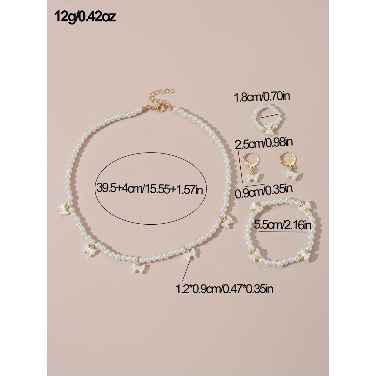 طقم من 4 - قلادة وسوار يد مع أقراط وخاتم-women-watchesandjewellery-jewellery-jewellerysets-image-6