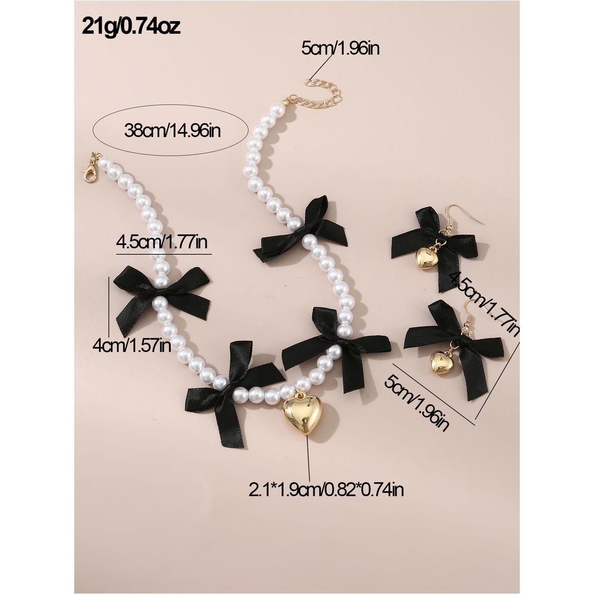 طقم من 2 - قلادة منمقة بلؤلؤ صناعي وأقراط-women-watchesandjewellery-jewellery-jewellerysets-image-6