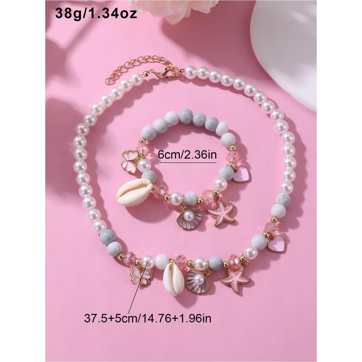 طقم من 2 - أقراط مُنمقة بخرز مع سوار يد-women-watchesandjewellery-jewellery-jewellerysets-image-5
