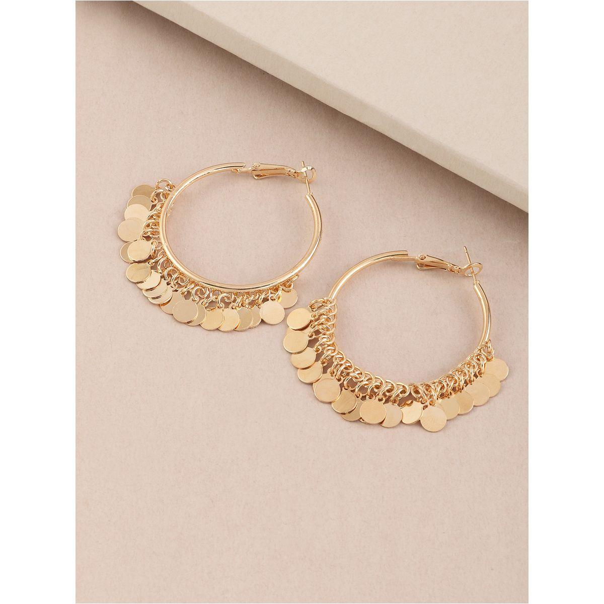 Styli Round Tassel Hoop Earrings-women-watchesandjewellery-jewellery-earrings-image-3