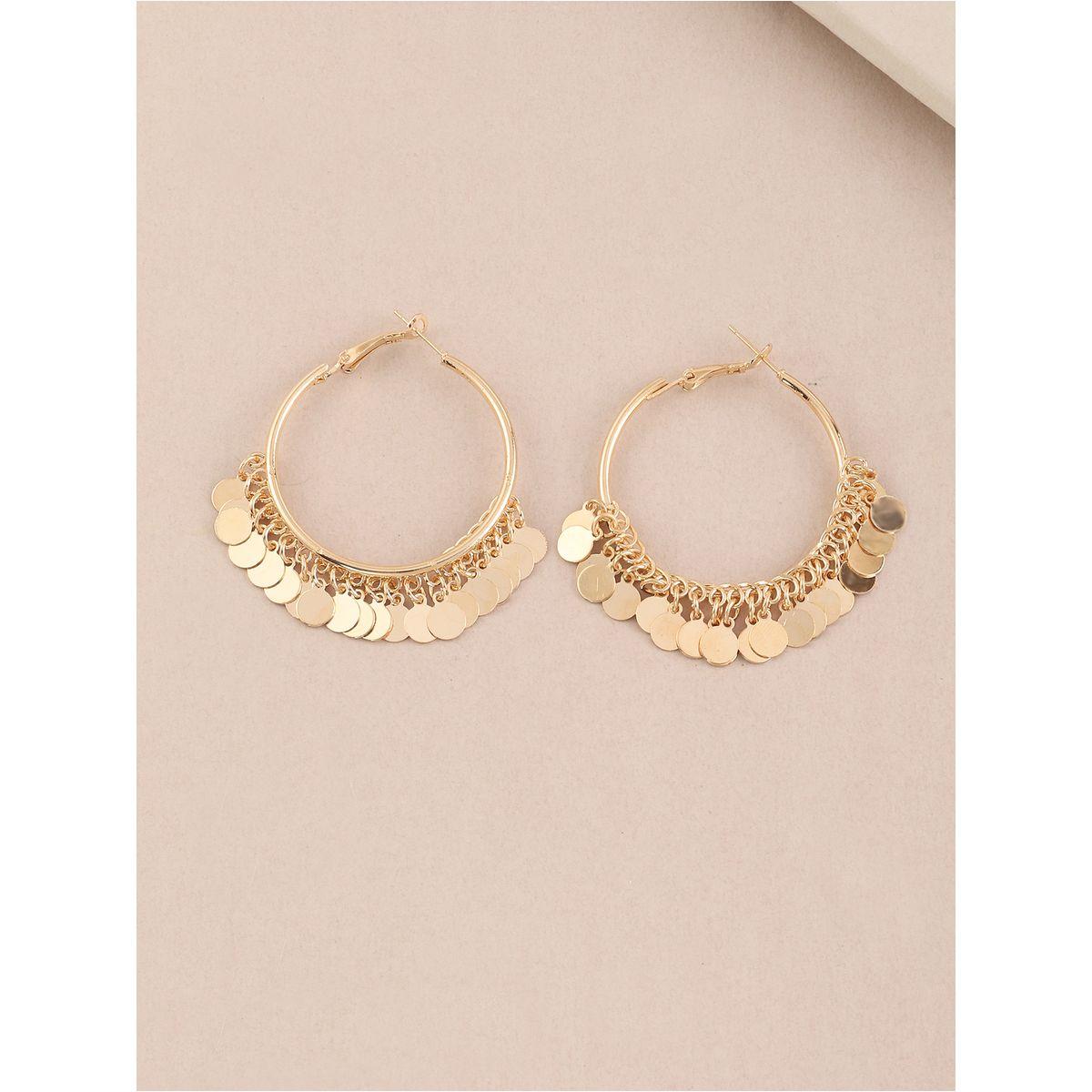 Styli Round Tassel Hoop Earrings-women-watchesandjewellery-jewellery-earrings-image-6