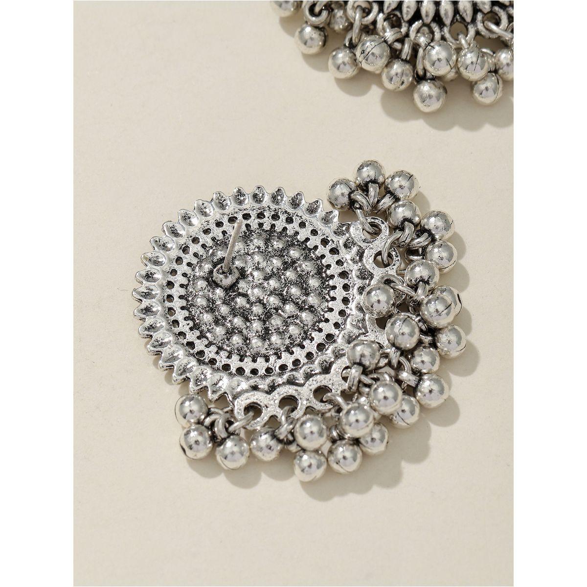 Styli Embellished Tasseled Earrings-women-watchesandjewellery-jewellery-earrings-image-2