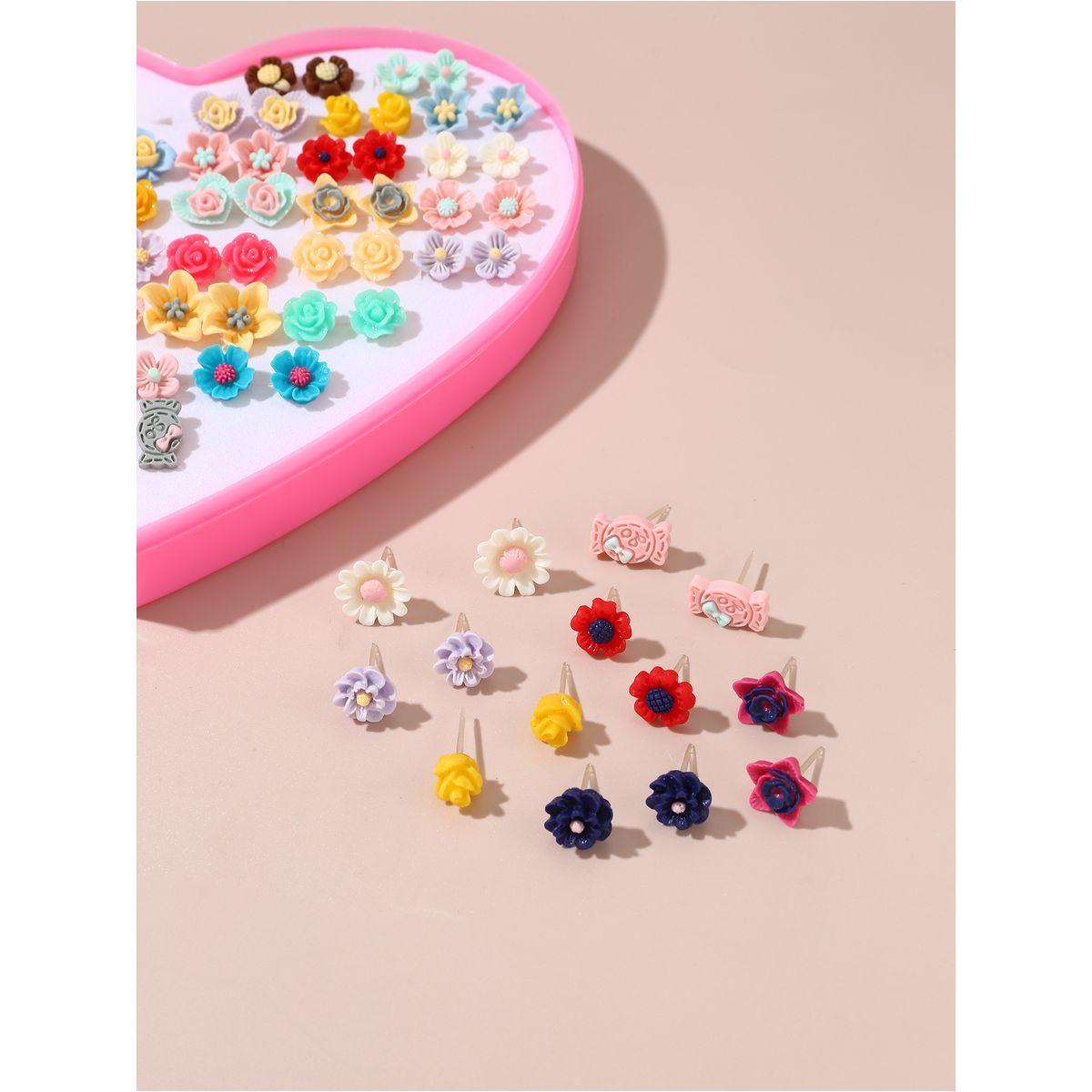 Styli Set of 36 - Assorted Flower Stud Earrings-women-watchesandjewellery-jewellery-earrings-image-3